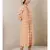 Orange Viscose  printed stitched  Kurta