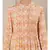 Orange Viscose  printed stitched  Kurta