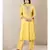 Yellow cotton embroidered stitched  Kurta &  trouser &  dupatta