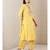 Yellow cotton embroidered stitched  Kurta &  trouser &  dupatta