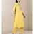 Yellow cotton embroidered stitched  Kurta &  trouser &  dupatta