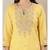 Yellow cotton embroidered stitched  Kurta &  trouser &  dupatta