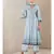 Blue cotton printed stitched  Kurta &  pant &  dupatta
