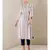 White cotton printed stitched  kurti