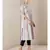 White cotton printed stitched  kurti