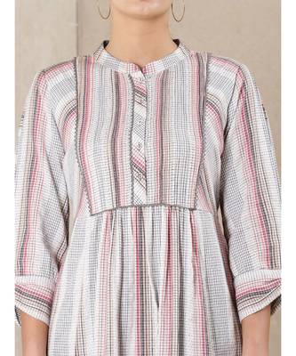 White cotton printed stitched  kurti by RITU KUMAR 5