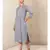 Grey cotton embroidered stitched  kurti