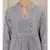 Grey cotton embroidered stitched  kurti