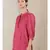 Red cotton embroidered stitched  kurti