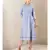 Blue cotton embroidered stitched  kurti