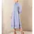 Blue cotton embroidered stitched  kurti
