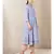 Blue cotton embroidered stitched  kurti