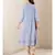 Blue cotton embroidered stitched  kurti
