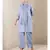 Blue cotton embroidered stitched  kurti &  pant &  scarf