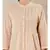 Beige cotton embroidered stitched  kurti &  pant &  scarf