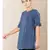 Blue Rayon  printed stitched  kurti
