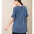Blue Rayon  printed stitched  kurti