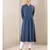Blue Rayon  printed stitched  kurti