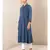 Blue Rayon  printed stitched  kurti