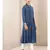 Blue Rayon  printed stitched  kurti