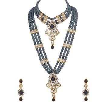 Grey crystal necklaces 1