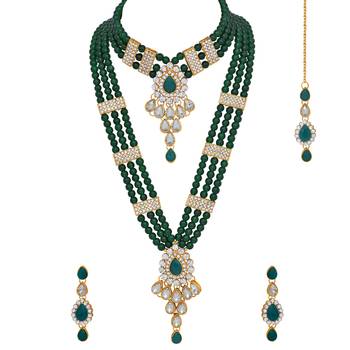 Green crystal necklaces 1