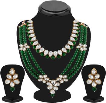 Green crystal necklaces 2