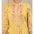 Yellow cotton printed stitched   dress