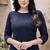 Blue Color Chikan With Sequence Work Pure Rayon Women's Kurti