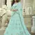 Blue Thread and Sequins embroidered georgette semi stitched lehenga