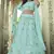 Blue Thread and Sequins embroidered georgette semi stitched lehenga