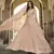 Peach Thread and Sequins embroidered georgette semi stitched lehenga