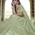 Green Thread and Sequins embroidered georgette semi stitched lehenga