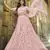 Peach Thread and Sequins embroidered georgette semi stitched lehenga