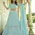 Blue Thread and Sequins embroidered georgette semi stitched lehenga