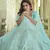 Blue Thread and Sequins embroidered georgette semi stitched lehenga