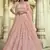 Pink Thread and Sequins embroidered georgette semi stitched lehenga