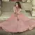Pink Thread and Sequins embroidered georgette semi stitched lehenga