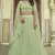 Green Thread and Sequins embroidered georgette semi stitched lehenga