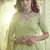 Green Thread and Sequins embroidered georgette semi stitched lehenga