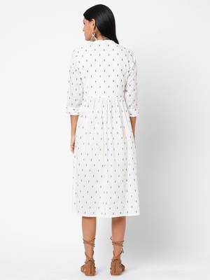 White woven cotton DRESS 2