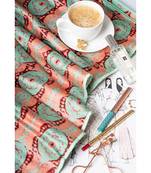 Payal Singhal Coral Evil Eye Print Silkmul Full Width Scarf