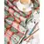 Coral Evil Eye Print Silkmul Full Width Scarf for Women