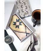 PS Men by Payal Singhal Blush Mosaic Diamond print silkmul Pocket Square