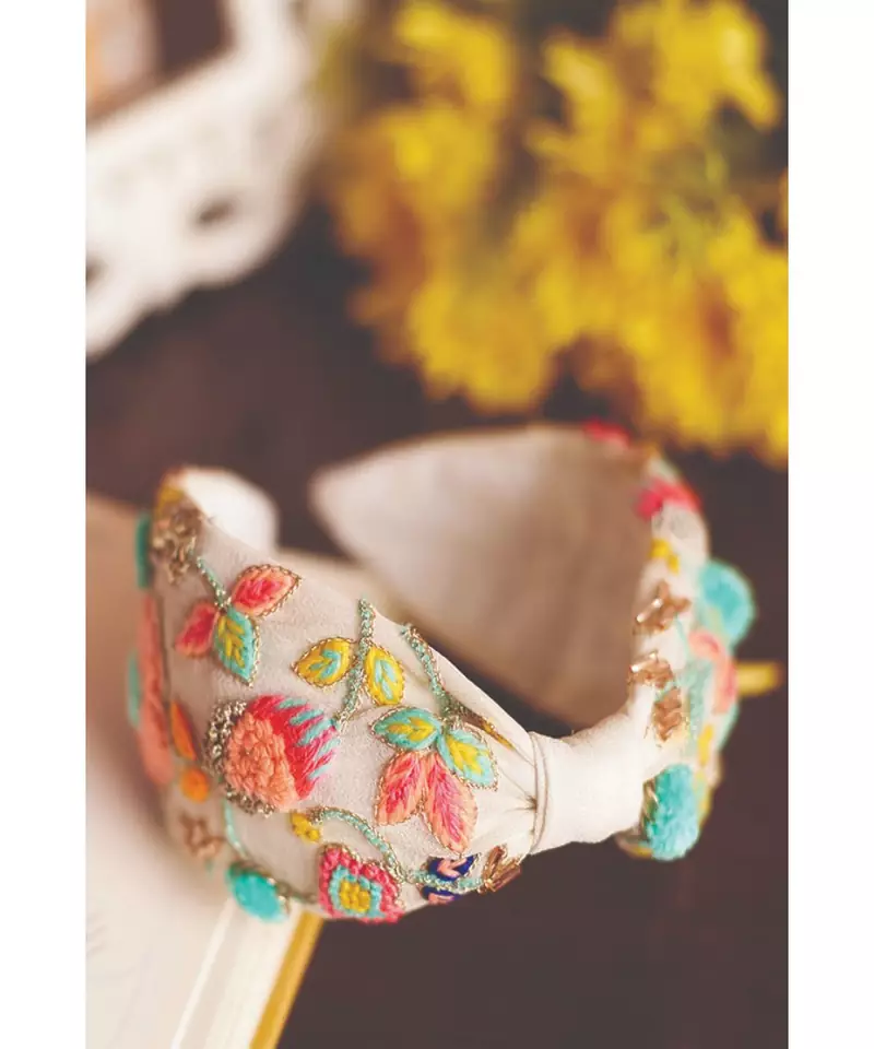 Joey & Pooh X Layla Chalk White Headband for Women