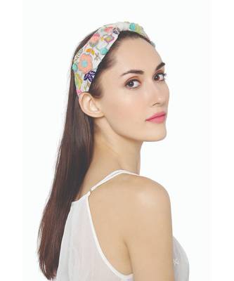 Joey & Pooh X Payal Singhal Layla Chalk White Headband 2
