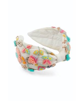 Joey & Pooh X Payal Singhal Layla Chalk White Headband 4