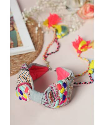 Joey & Pooh X Maeve Blue Headband for Women 1