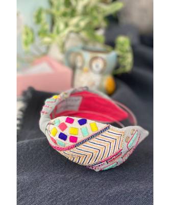 Joey & Pooh X Maeve Blue Headband for Women 3