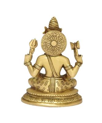 Brass Lord Shiva Meditation Statue for Home   Temple  Office Decorative Showpiece - 12.5 cm  (Brass  Gold) 3
